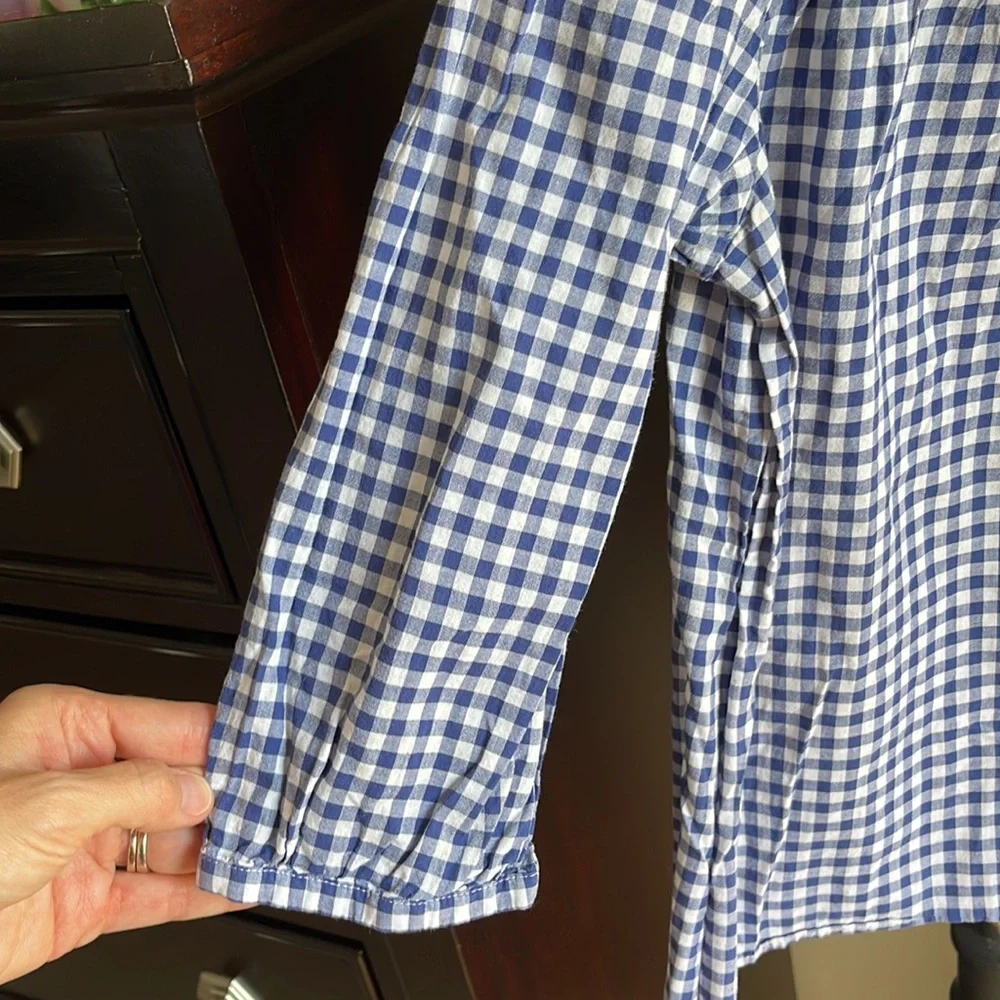 Ralph Lauren girls plaid, knitted 3/4 sleeve top size 14